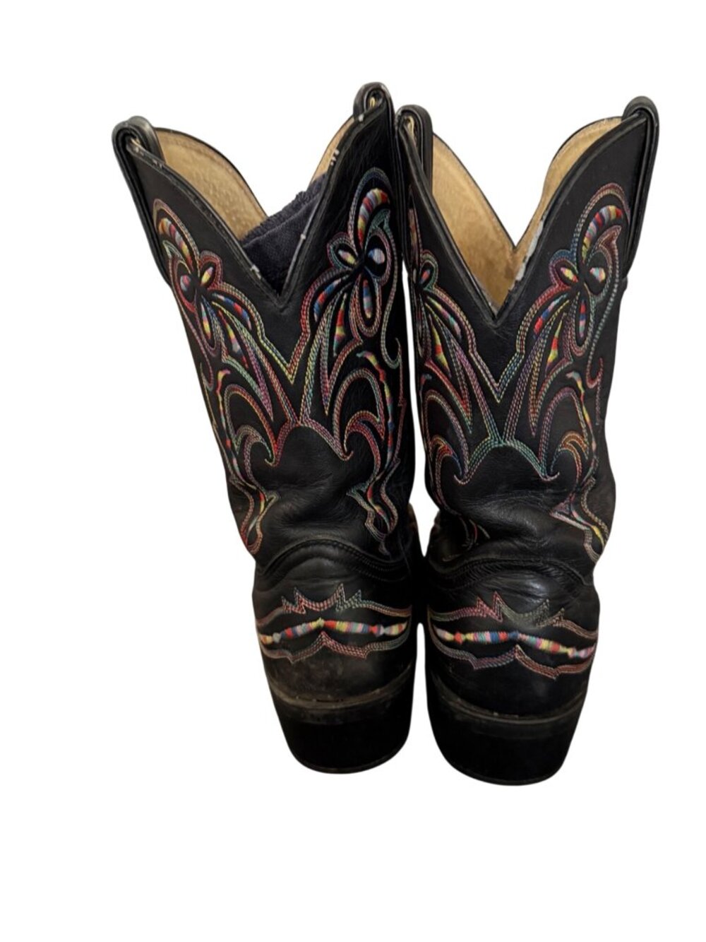 Durango Black Leather Embroidered Western Cowboy Boots Size 7.5 Men’s 9 Women’s - Picture 6 of 10